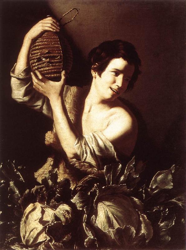SALINI, Tommaso Boy with a Flask and Cabbages oil painting picture